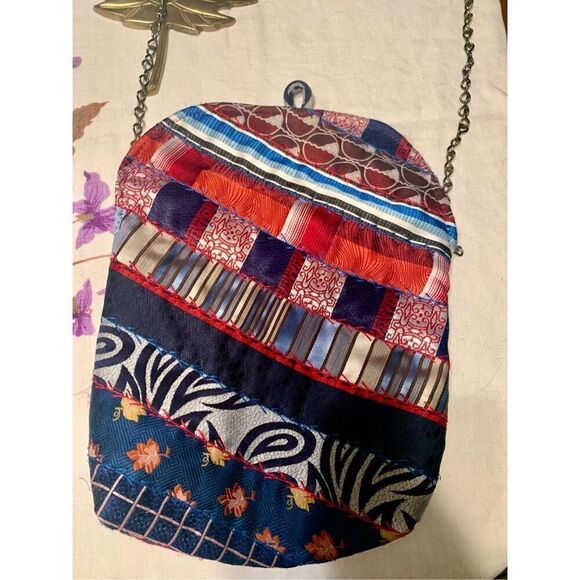 Roberto Tofani Vintage Boho Patchwork Purse - Picture 6 of 11